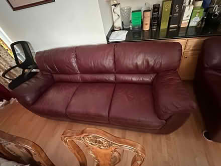 Photo of free Leather sofa and loveseat (Oak Brook) #1