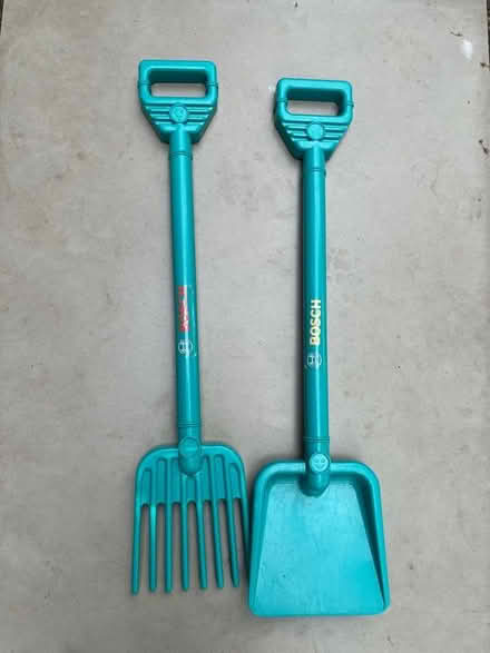 Photo of free Bosch Kids plastic wheelbarrow, fork and spade (Bernards Heath AL3) #3