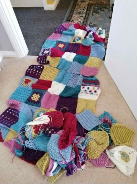 Photo of free Part made crochet throw (Langney BN23) #1