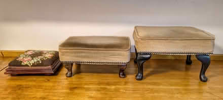 Photo of free Three upholstered footstools (Lower Wick WR2) #1