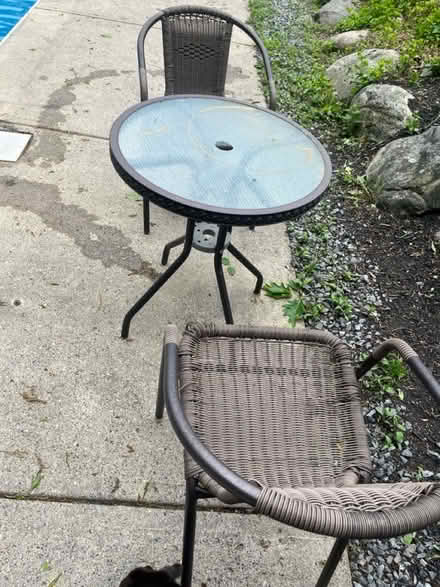 Photo of free Lounging chair & table swt (24 Sherwood Drive Haverhill) #2