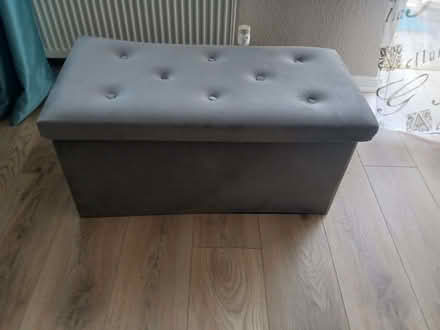 Photo of free grey suede ottoman (Monkmoor SY2) #1