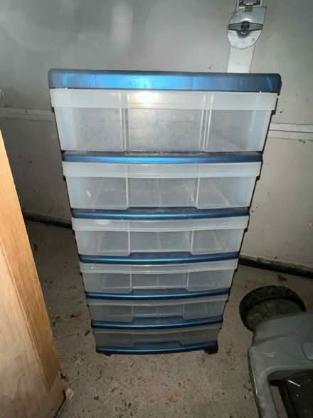 Photo of free Plastic drawer set on wheels (5 blocks S of DGSHS) #1