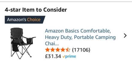 Photo of free Heavy duty foldable camping chair (Raynes Park) #1