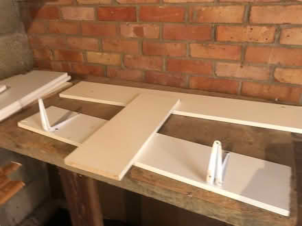 Photo of free White wooden shelves (SN14) #2