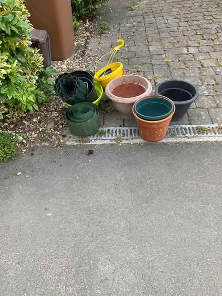 Photo of free Large plant pots and edging (Cheam Sutton SM3) #1