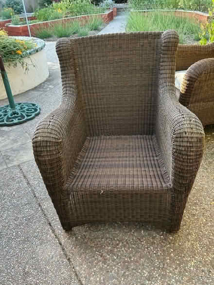 Photo of free 2 outdoor rattan lounge chairs (Bret Harte area of San Rafael) #1
