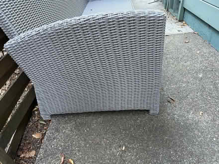 Photo of free Outdoor rattan couch (Bret Harte area of San Rafael) #2