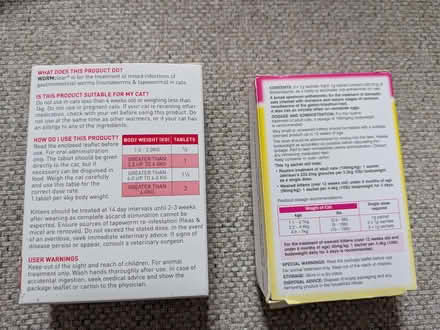 Photo of free Worming treatments for cats (New Hinksey OX1) #1