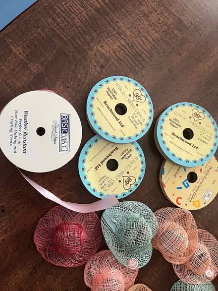 Photo of free Pastel ribbon, small craft hats (Finksburg - Carroll County) #1