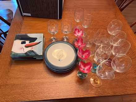 Photo of free Dishes and wine glasses (Becket, MA) #1