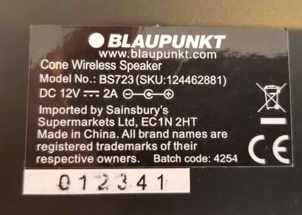Photo of free Blaupunkt wired Bluetooth speaker (Bowbridge GL5) #2
