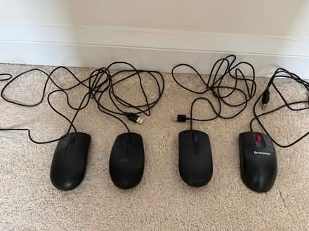 Photo of free 4 x wired computer mice (mouses?) (Hook Heath GU21) #1