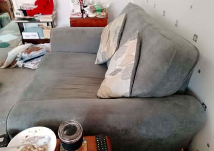 Photo of free Grey cuddle chair or 1.5 size sofa (Creekmoor BH17) #3