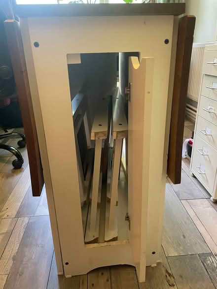 Photo of free Drop leaf table with three chairs (Sydenham) #2