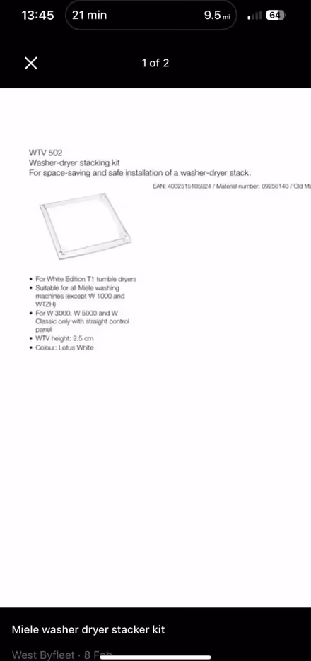 Photo of free Washer dryer stacker (KT14) #2