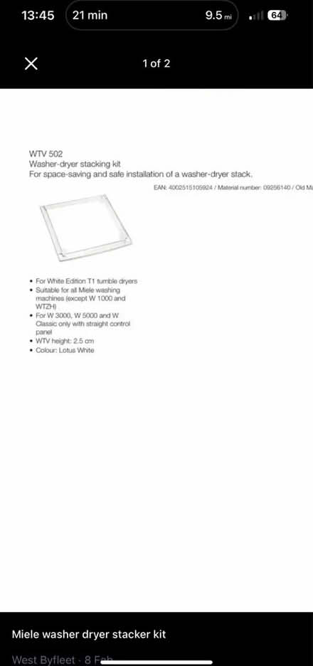 Photo of free Washer dryer stacker (KT14) #2