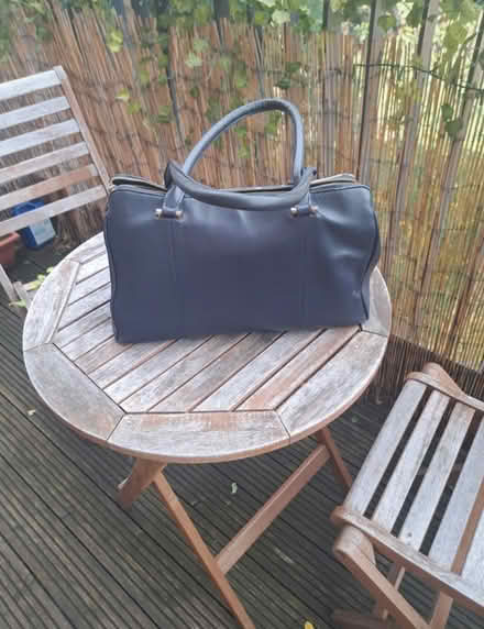 Photo of free Paul Costelloe Blue Leather Handbag (NW10) #3
