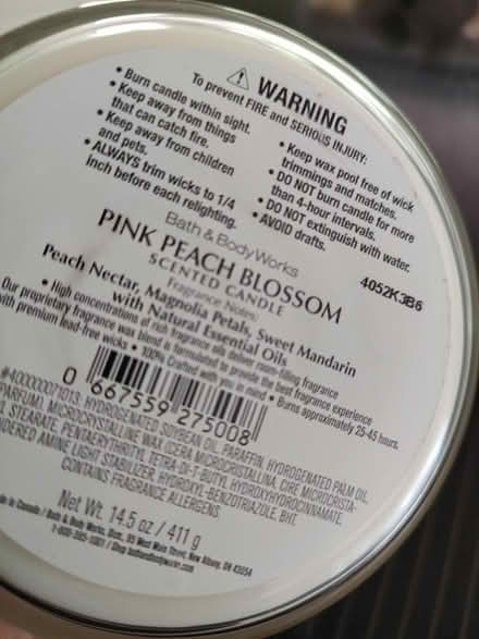 Photo of free Peach scented candle (Odenton) #2