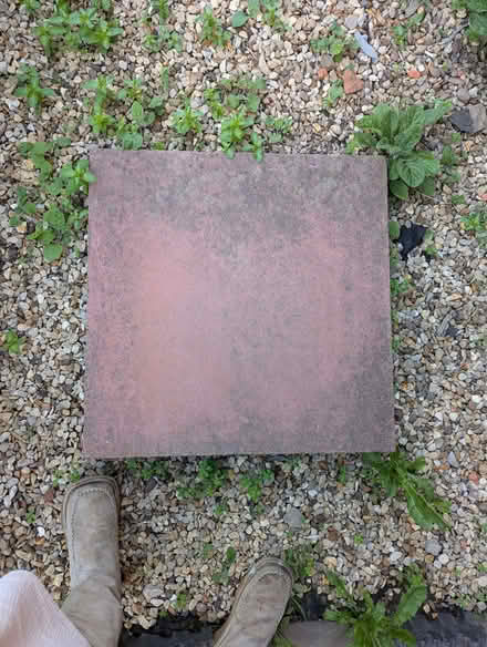 Photo of free 3 X garden slabs - pinkish colour, no chips or cracks (Harlaxton NG32) #3
