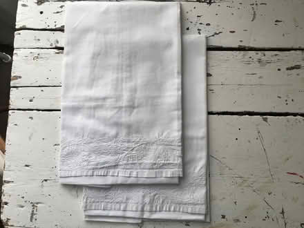 Photo of free White emroidered edge pillowcases (N16) #1
