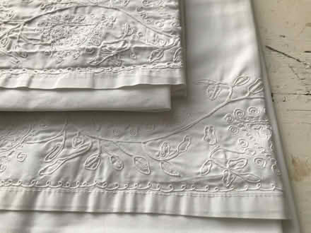 Photo of free White emroidered edge pillowcases (N16) #2