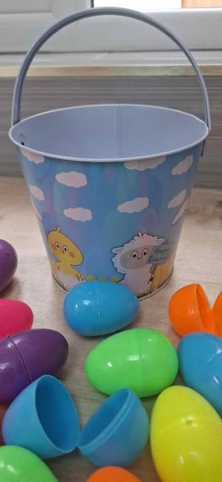 Photo of free Easter egg hunt bucket & plastic eggs (Boughton Monchelsea ME17) #2