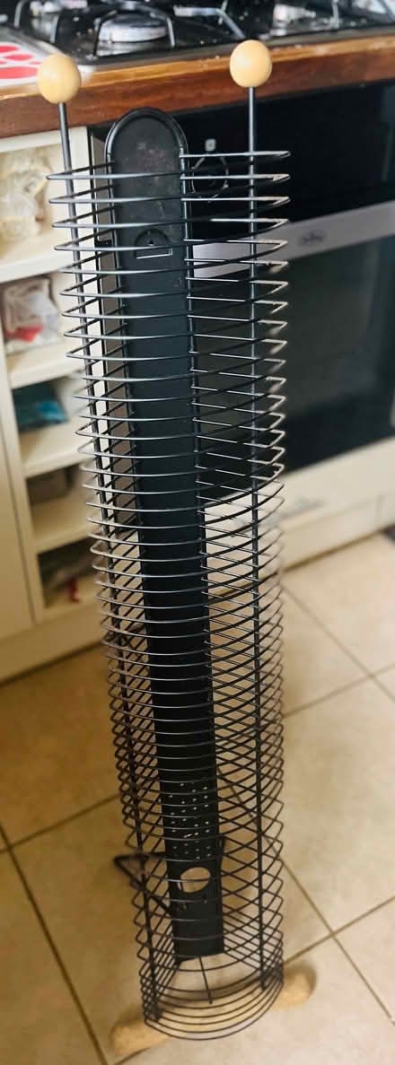 Photo of free IKEA black metal and wooden CD stand (Fairfield LA1) #3