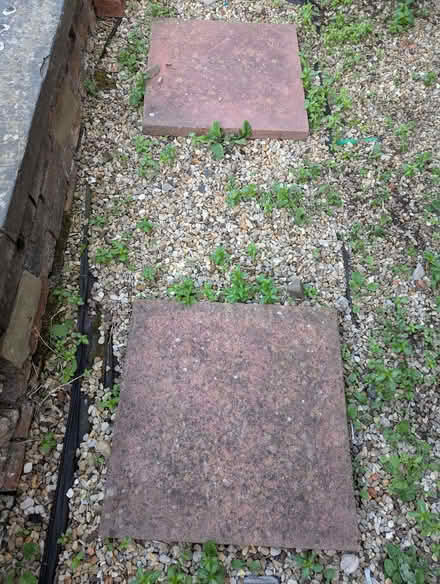 Photo of free 3 X garden slabs - pinkish colour, no chips or cracks (Harlaxton NG32) #2