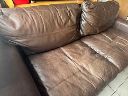 Photo of free Brown leather sofas (B75 6) #3