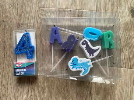 Photo of free No. 4 and dinosaur candles (Alsager ST7) #1