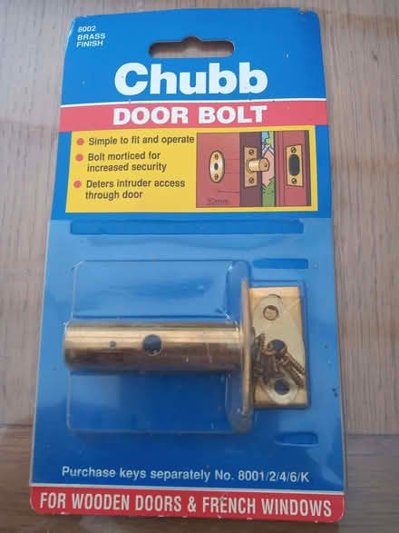 Photo of free Chubb door bolt (Milton PO4) #1