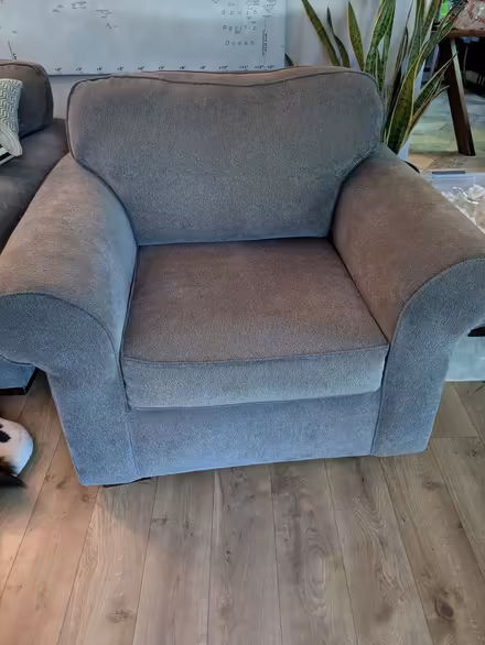 Photo of free Two gray armchairs (Edge of Tucker/ Stone Mountain) #1
