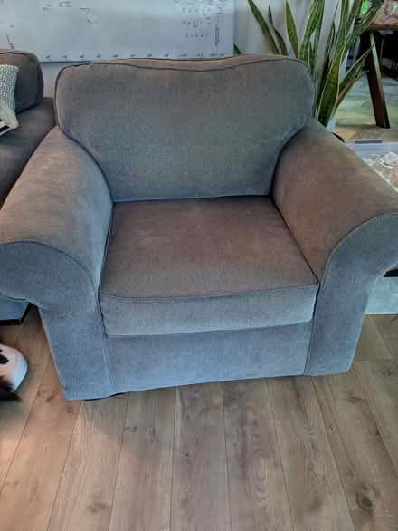 Photo of free Two gray armchairs (Edge of Tucker/ Stone Mountain) #1