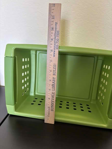 Photo of free 5 green stackable bins 12 x 8" (Sunnyvale near Fremont H.S.) #2