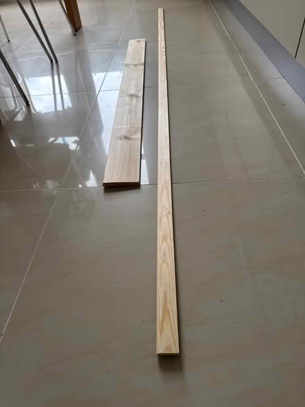 Photo of free Wood - 2xPine moulding flat d-shape (G12, West End, Glasgow) #1