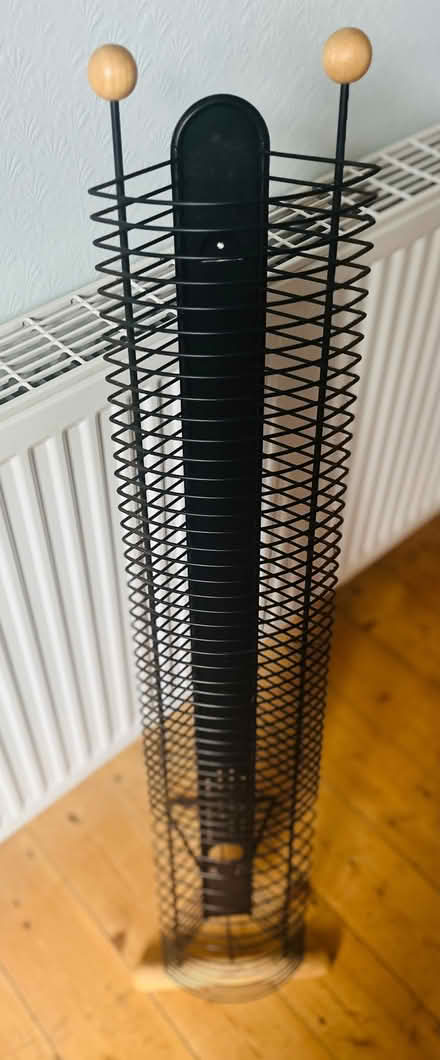 Photo of free IKEA black metal and wooden CD stand (Fairfield LA1) #1