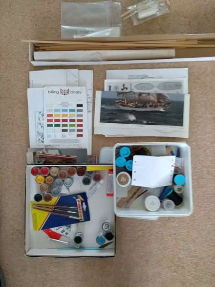 Photo of free LARGE mostly completed Billing model sailing boat "Danmark" (Knaresborough HG5) #2