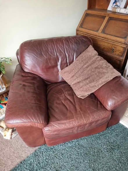 Photo of free Leather chair (Bignall End ST7) #1