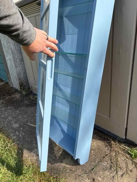 Photo of free Wooden display cabinet (Little Whelnetham) #3