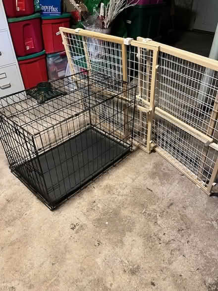 Photo of free Medium dog crate and baby/dog gates (In the Heights) #2