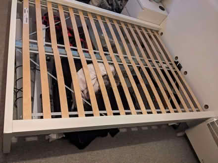 Photo of free MALM IKEA white/Luroy double bed (Godmanchester Eastside Common PE28) #3