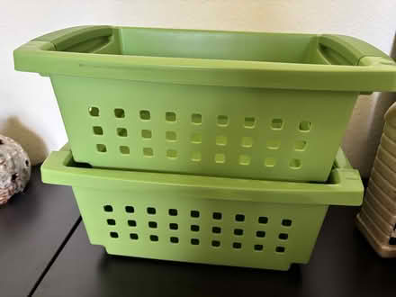 Photo of free 5 green stackable bins 12 x 8" (Sunnyvale near Fremont H.S.) #4