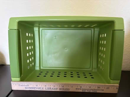 Photo of free 5 green stackable bins 12 x 8" (Sunnyvale near Fremont H.S.) #1