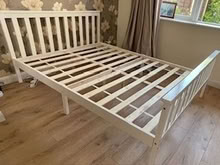 Photo of free White Double Bed - Wooden Frame (Longworth OX13) #3