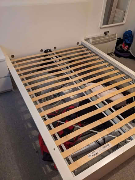 Photo of free MALM IKEA white/Luroy double bed (Godmanchester Eastside Common PE28) #4