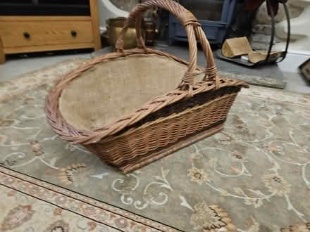 Photo of free Large Hand made wicker Log basket (Hest Bank.) #2