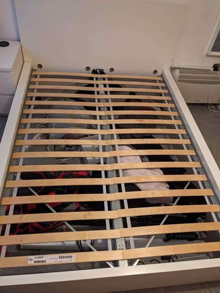 Photo of free MALM IKEA white/Luroy double bed (Godmanchester Eastside Common PE28) #1