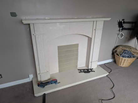 Photo of free Marble fireplace surround and base (DHQ) #1