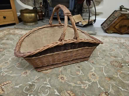 Photo of free Large Hand made wicker Log basket (Hest Bank.) #3